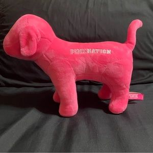 Victoria’s Secret PINK Jumbo Pink Nation Plush Dog in Pink from 2018